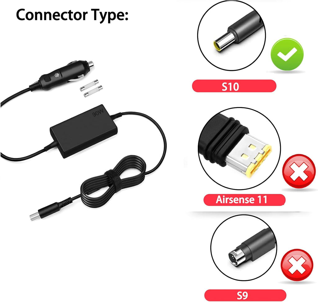 90W 24V DC Adapter Charger Compatible with Resmed S10 Airsense 10 AirCurve 10 CPAP and BiPAP Supplies Compatible with Resmed CPAP DC 24V Power Cord Airsense 10 DC Adapter