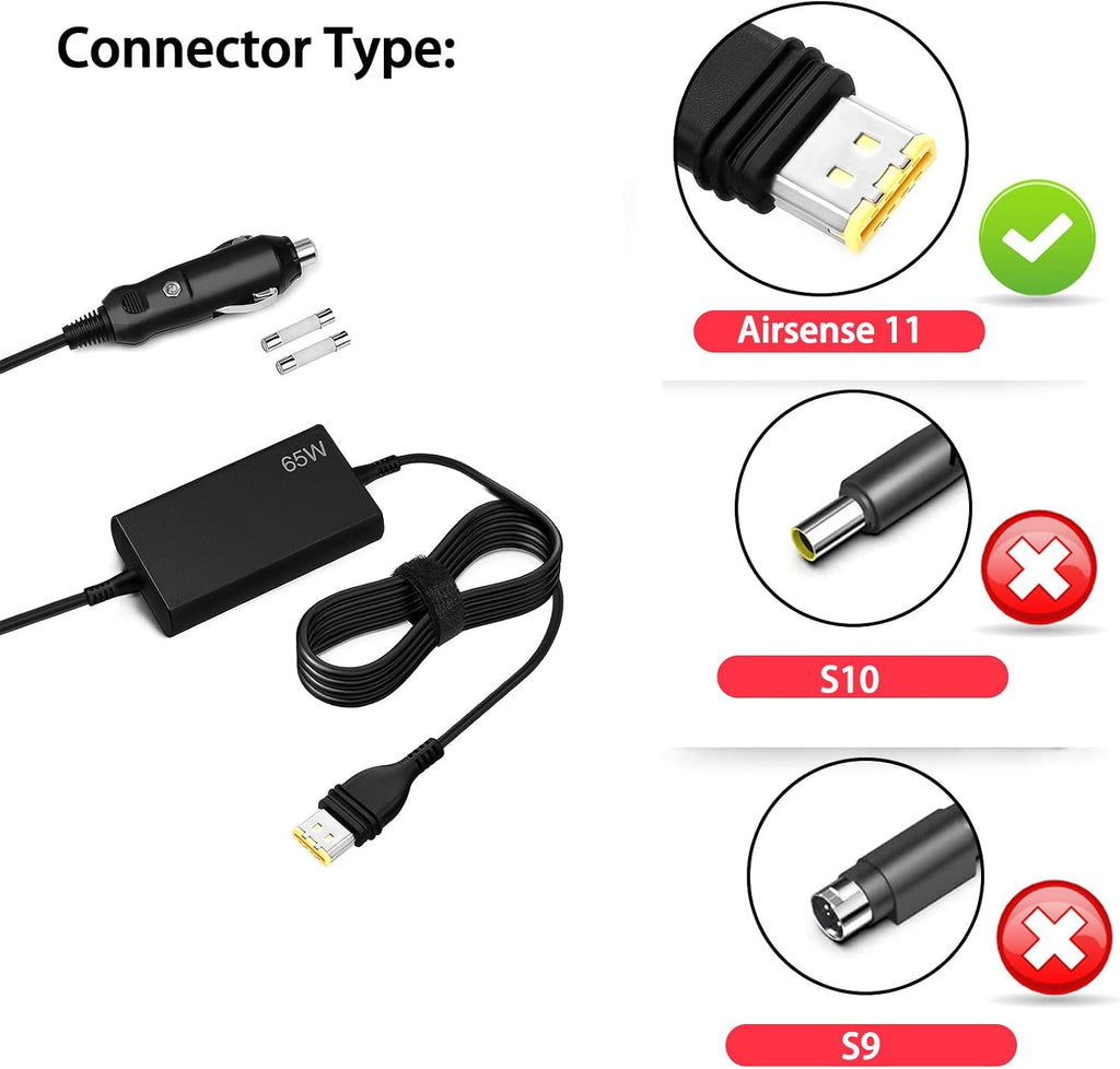 24V 2.71A 65W Car Charger DC Converter Compatible with ResMed AirSense 11 AirMini Air11 65W 39205 E1399 ResMed 390010 R390-7230 airsense 11 DC Adapter Travel Adapter 11-25V