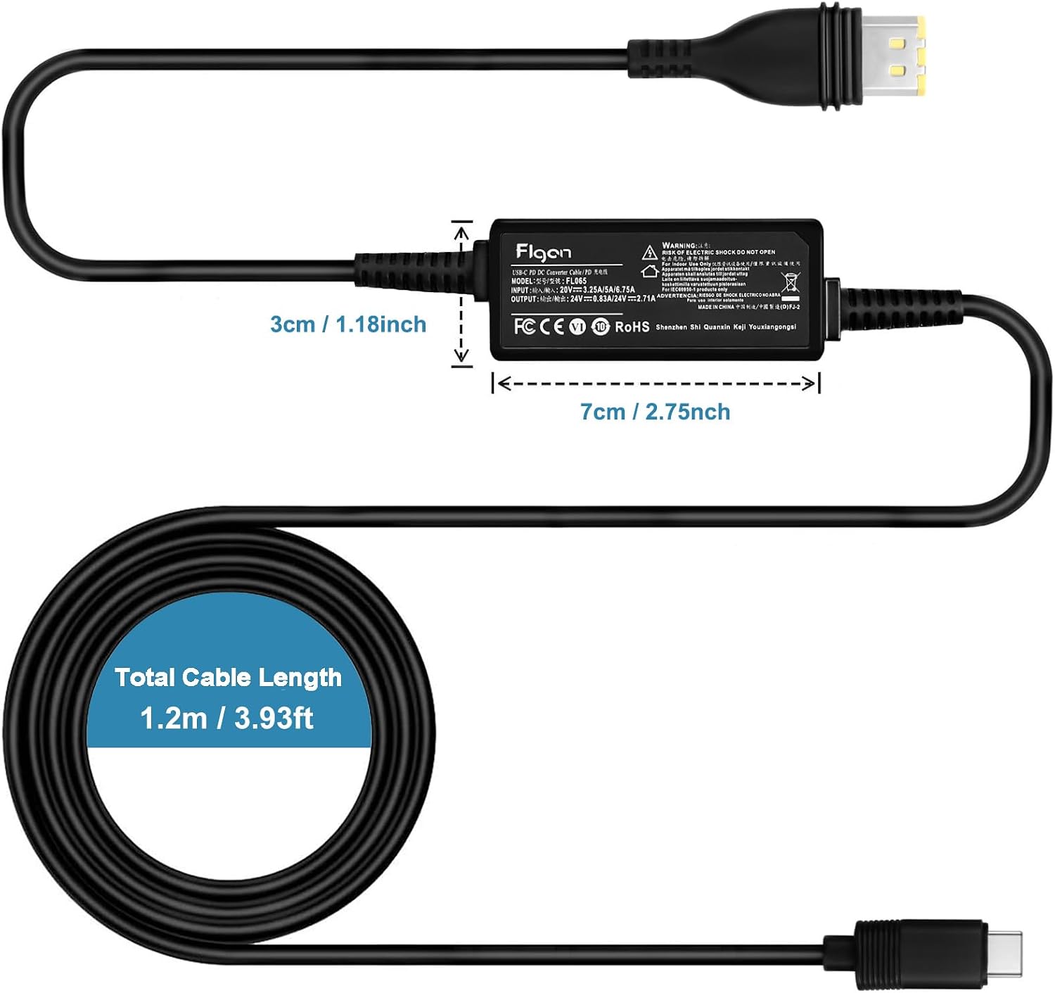 20V PD USB-C Power Supply for ResMed AirSense 11 Air 11 Airmini 65W 20W ResMed CPAP Charger DC Coverter Cable